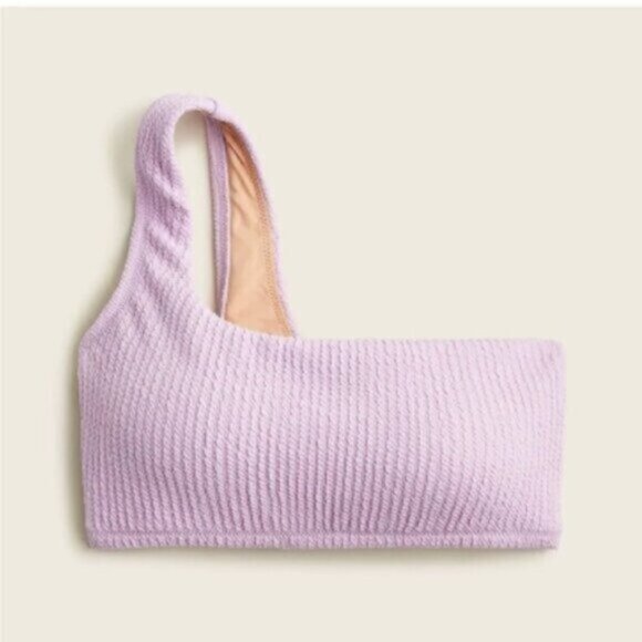 NWT J.Crew Lavender Purple Textured One Shoulder Bikini Swim Top Size 2X - Picture 1 of 7